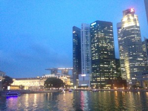 シンガポールの夜景。綺麗です。